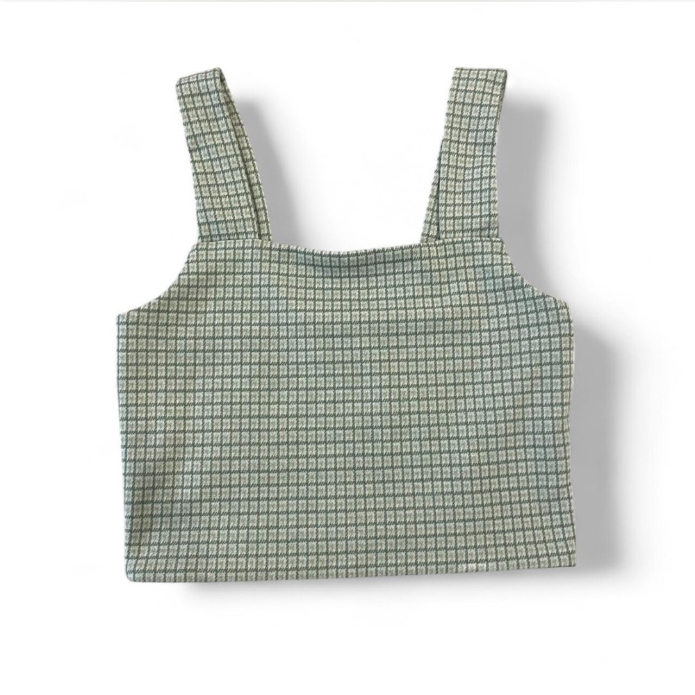 American Eagle Outfitters Green Crop Tank Top